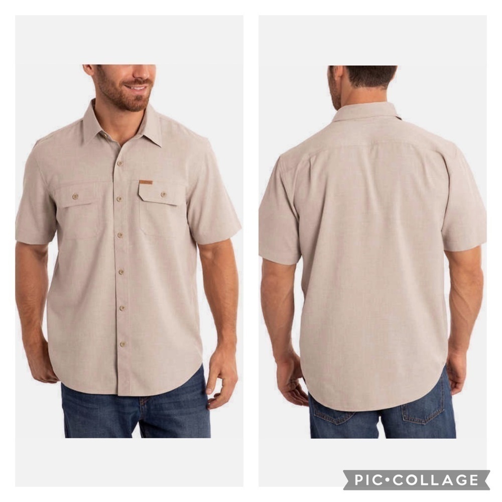 ORVIS / Men' Short Sleeve Button Down Tech Classic Collection‎ Shirt Size L